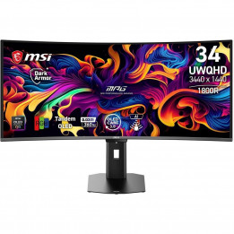 Монитор 34" MSI MPG 341CQR QD-OLED X36 QD-OLED, 3440x1440, 360Hz, 0,03ms, 300сd/m, 1500000:1, HDR10 | 2xHDMI(2.1), DP(2.1a)