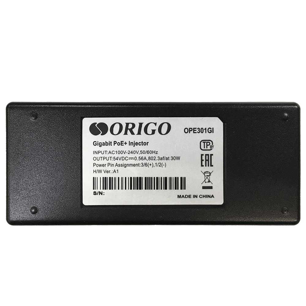 Гигабитный инжектор ORIGO OPE301GI/30W/A1A купить | AFOX.SU