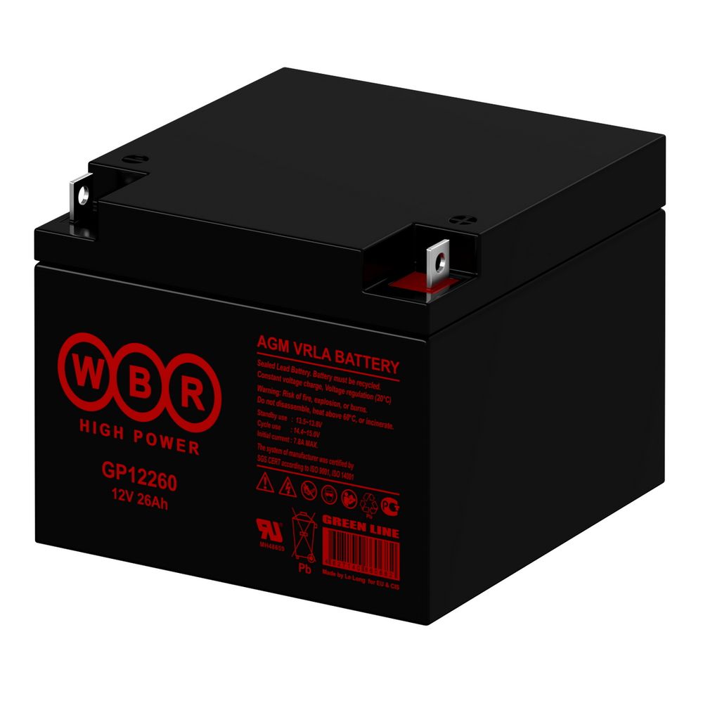 Аккумулятор WBR GP12260, 12 В, 26 А·ч | AFOX.SU
