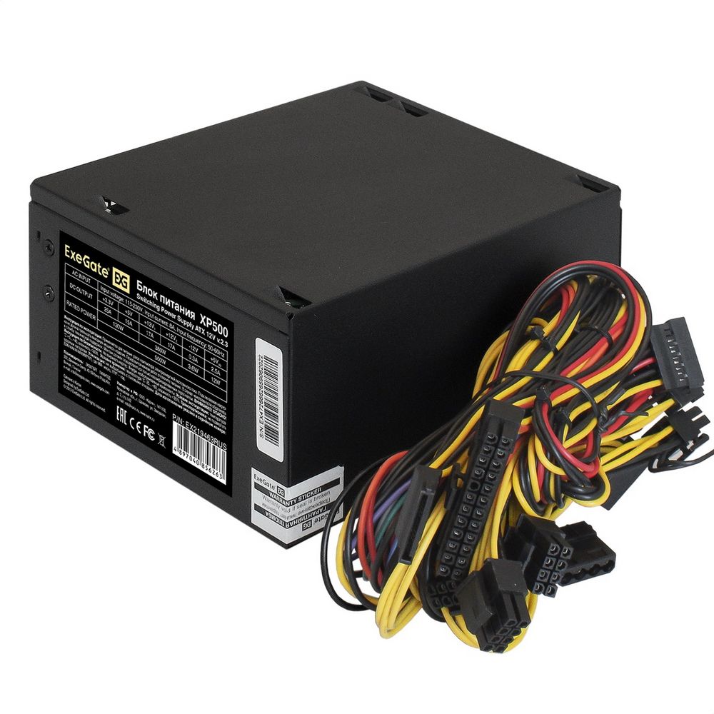 Блок питания 500W ExeGate XP500 (ATX: 500 Вт купить | AFOX