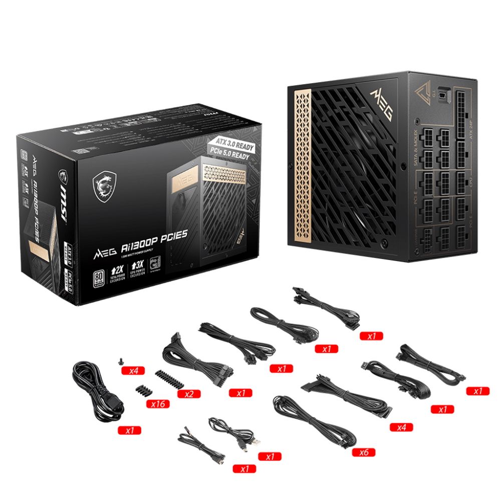 Блок питания MSI MEG Ai1300P PCIE5: 1300 Вт купить | AFOX.SU