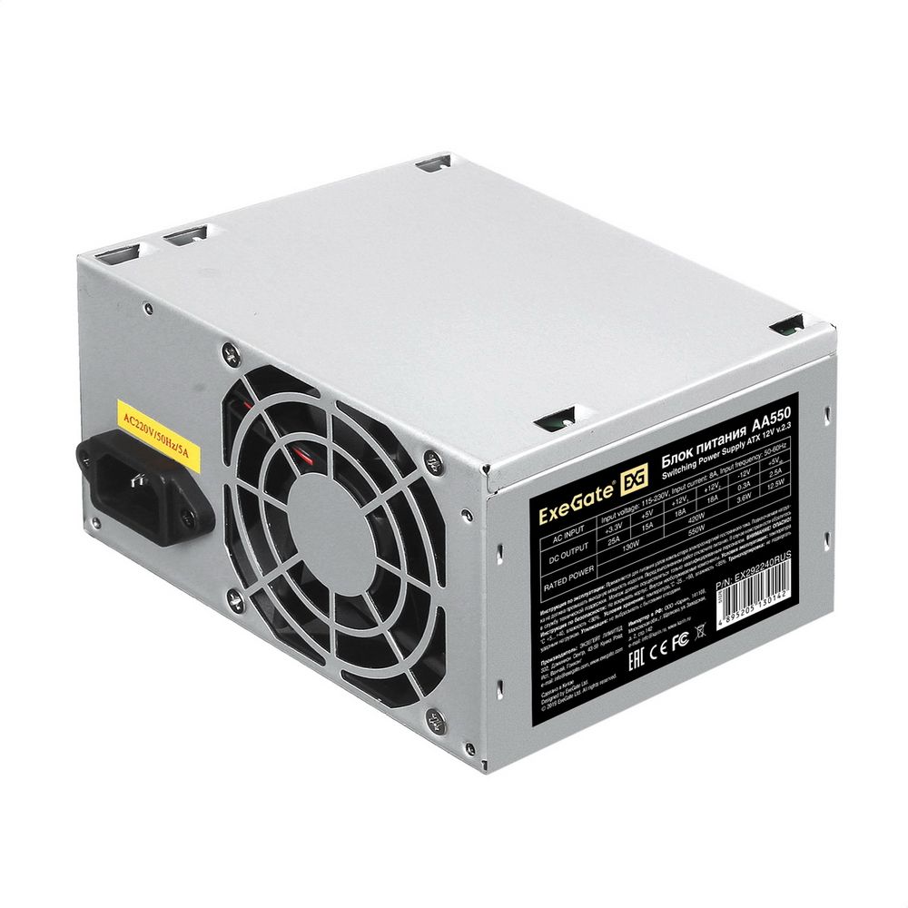 Блок питания 550W ExeGate AA550 (ATX: 550 Вт купить | AFOX